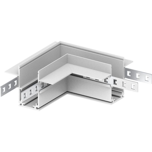 Соединитель угловой белый для низковольтного встраиваемого шинопровода | код 41981 | Feron Соединитель угловой белый для низковольтного встраиваемого шинопровода | код 41981 | Feron