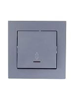 Переключатель проходной 1-кл. СП Vesna с индикацией механизм графит LEZARD 742-3488-114