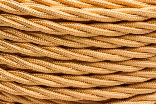 Провод ретро 3х2.5 глянец зол. (уп.50м) | код B1-435-079-50 | Bironi