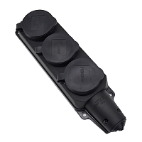 Розетка двухместная с заглушками каучук AM-K05 2Р+РЕ 16А 220В IP44 (ANDELI) | код ADL13-064 | ANDELI