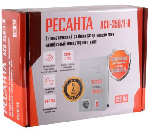 Стабилизатор однофазный инверторного типа 350 Ва/300 Вт | код 63/6/74 | Ресанта фото 6
