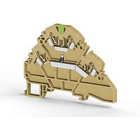 316 610, Клеммник 2-х ярусный пружинный, 2,5 мм.кв., с индикацией 110 VAC, (бежевый), YBK2,5-2 FLD 110VAC | код 0.0.0.3.16610 | KLEMSAN