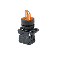 Переключатель на 3 положения с фиксацией и подсветкой, желтый, 1NO, 24V AC/DC, IP65, пластик MTB5-AK35711 | код 137296 | MEYERTEC