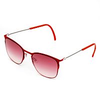 Красные солнцезащитные очки из титана с линзами красный градиент. Модель 11 | код TCSDRS53010003 | DKC