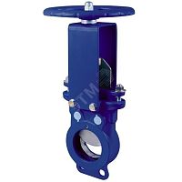 Задвижка шиберная DN 125 тип K51GV PN10 сталь с маховиком | код BSBS51V01250 | DENDOR