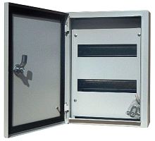 Распределительный шкаф ЩРН, 24 мод., IP54, навесной, сталь, серая дверь | код. 30251DEK | DEKraft