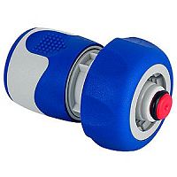 Соединитель-коннектор с аквастопом для шланга 19мм (3/4) пластик TPR (20/200) | код. Б0003119 | Green Apple