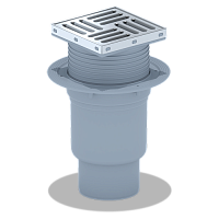 Трап вертикальный выпуск 110 нержавеющая решетка 15х15см регулируемый сухой затвор | код TQ1712 | АНИ пласт