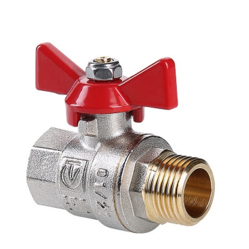 Кран шар. BASE, рукоятка бабочка 1/2" вн.-нар. | код. VT.218.N.04 | VALTEC