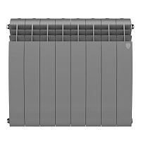 Радиатор биметаллический секционный 500/87/8 боковое подключение цвет Silver Satin | код НС-1176319 | Royal Thermo