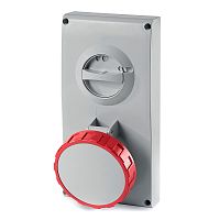 Розетка с механической блокировкой и верхним размещением разъема. 63А, 3P+E | код DIS4056386 | DKC