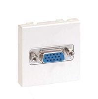 Connect Плата с разъемом VGA мама (15 контактов) винты 45х45мм белый | код K100B-9 | Simon