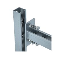 Консоль-Страт одиночная усилен. 41х41 KSSU41-400 L400 сталь 2.5мм КМ LO2239