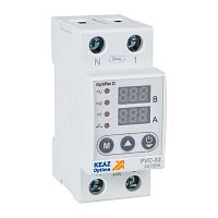 Реле напряжения OptiRel D PVС-63 с ЖК-дисплеем и контролем тока 63 А | код 357869 | КЭАЗ