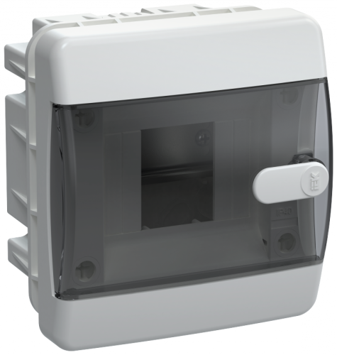 UNION Compact Корпус пласт. ЩРВ-П-4 IP41 черн. пр. дв. IEK | код UIC-KP12-V-04-41-K01 | IEK