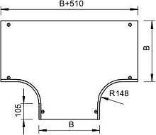 Крышка T-образной секции 500мм | код 7128304 | OBO Bettermann