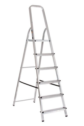 Стремянка алюминиевая СА 1х6 ВИХРЬ | код 73/5/1/4 | ВИХРЬ