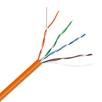 Кабель LANMASTER UTP, 4 пары, кат. 5Е, 350Mhz, LSZH, оранжевый, 305 м | код LAN-5EUTP-LSZH-OR | LANMASTER