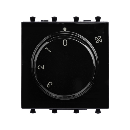 Механизм управления вентиляторами модульный, Avanti, Черный квадрат, 2 модуля | код 4402172 | DKC