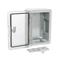 Корпус пластиковый с монтажной панелью ЩМП IP65 прозрачная дверь 300х200х130 Промрукав | код PR08.26489 | ПРОМРУКАВ