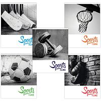 Тетрадь А5, 48 л., BRAUBERG, клетка, обложка картон, СПОРТ, 403035 | код 403035 | BRAUBERG