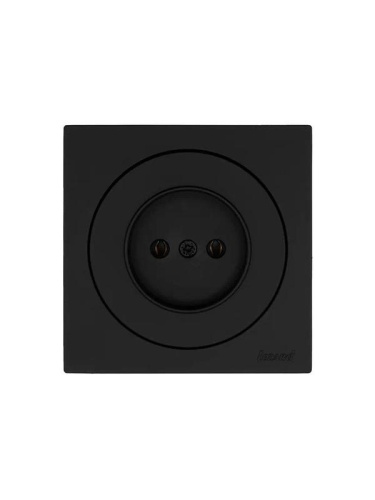 Розетка 1-м СП OSEN без заземл. ПБТ механизм черн. бархат LEZARD 743-4288-121B фото 3