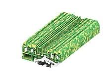 215940 Клемма ТА 2-2 заземл., с открытым токопроводом, плоско-пруж. зажим, сеч. 1.5мм2, желто-зел, шт | код 215940 | SUPU