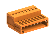 438405/100 Вилка каб. серии MCS с пластиной разгрузки натяжения, шаг 3.81мм, 5 конт., оранж., шт | код 438405/100 | SUPU