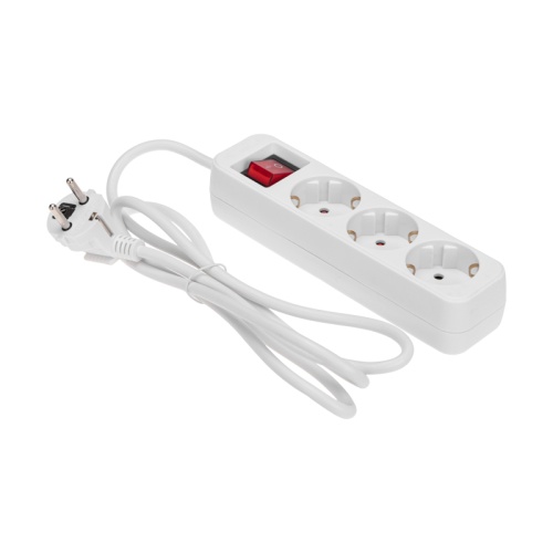 Удлинитель STANDARD 3 гнезда, 1,5м, 3х1,0мм?, с/з, с выключателем, белый REXANT | код 13-4012 | REXANT Удлинитель STANDARD 3 гнезда, 1,5м, 3х1,0мм?, с/з, с выключателем, белый REXANT | код 13-4012 | REXANT