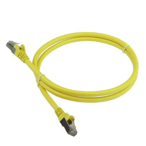 Патч-корд LANMASTER LSZH SFTP кат.6A, 10 м, желтый | код LAN-PC45/S6A-10-YL | LANMASTER