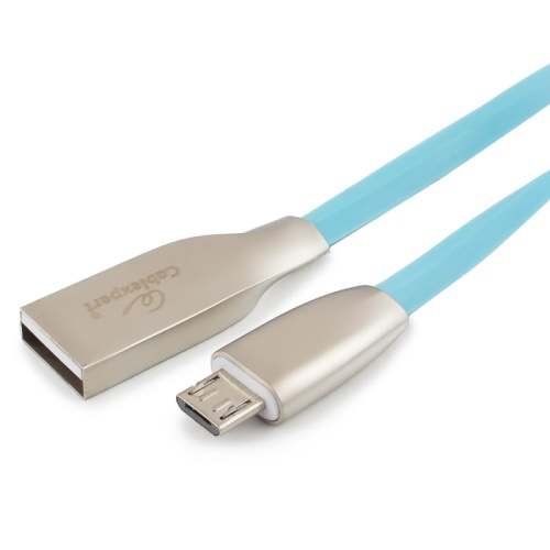 Кабель USB 2.0 Cablexpert CC-G-mUSB01Bl-1M, AM/microB, серия Gold, длина 1м, синий, блистер | код CC-G-mUSB01Bl-1M | Cablexpert Кабель USB 2.0 Cablexpert CC-G-mUSB01Bl-1M, AM/microB, серия Gold, длина 1м, синий, блистер | код CC-G-mUSB01Bl-1M | Cablexpert