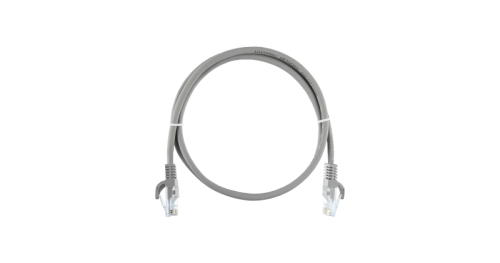 Коммутационный шнур NIKOMAX Essential Line U/UTP 4 пары, Кат.5е (Класс D), 100МГц, 2хRJ45/8P8C, T568B, заливной, с защитой защелки, многожильный, BC (чистая медь), 25AWG (7x0,175мм), LSZH нг(А)-HFLTx, серый, 0,3м | код NMC-PC4UD55B-ES-003-C-GY (0) Б