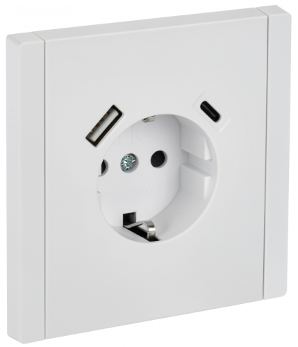 FORTE&PIANO Роз. з/к/ш в/к 16А USB A+C 18Вт FP247 бел. IEK | код FP-R14-16-U22-018-K01 | IEK FORTE&PIANO Роз. з/к/ш в/к 16А USB A+C 18Вт FP247 бел. IEK | код FP-R14-16-U22-018-K01 | IEK