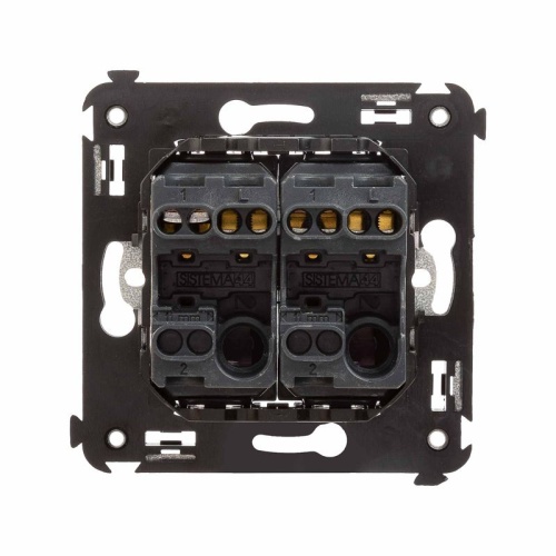 Avanti Кнопка двухклавишная в стену Черный квадрат | код 4402154 | DKC фото 3