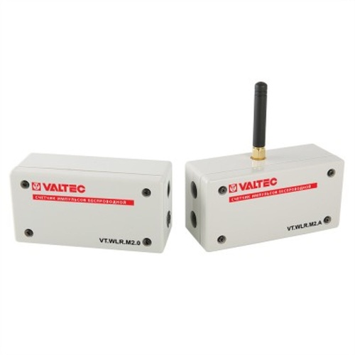 Счетчик импульсов беспроводной RF433 4-х канальный c возможностью подключения внешней антены | код. VT.WLR.M4.A | VALTEC