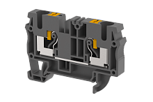 Клемма проходная PUSH-IN 6 мм2, на 2 подключения, черная PQ6-BLACK | код 3104010005 | Elmex
