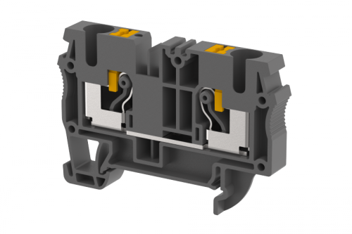 Клемма проходная PUSH-IN 6 мм2, на 2 подключения, черная PQ6-BLACK | код 3104010005 | Elmex