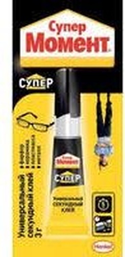 Клей "Супер Момент" 3г на единичном блистере в шоу-боксе Момент C0036304 ( 1шт. )