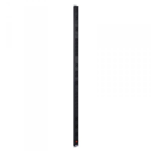 Вертикальный блок розеток Rem-16 с выкл., 16 IEC 60320 C13, 12 C19, вход C20 16 A, алюм., 42-48U | код R-16-16C13-12C19-V-1820 | REM