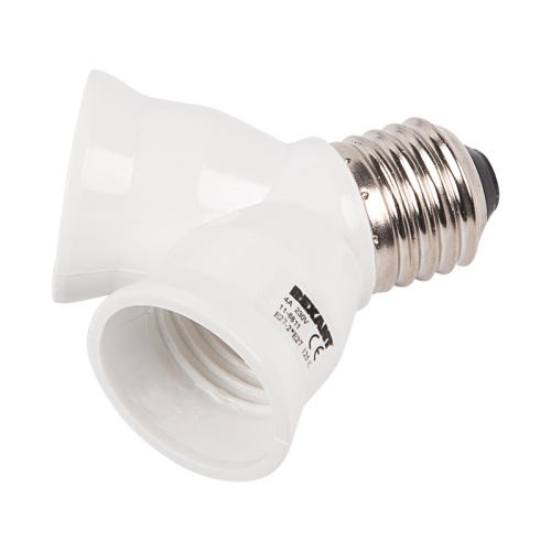 Разветвитель цокольный Е27-2хЕ27 белый REXANT | код 11-8811 | REXANT Разветвитель цокольный Е27-2хЕ27 белый REXANT | код 11-8811 | REXANT