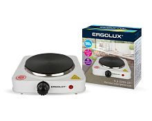 Электроплитка ELX-EP03-C01 1 конф. дисковый нагр. эл. 1000Вт 220-240В бел. | код 13438 | Ergolux