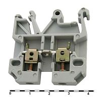 Клеммная колодка винтовая на DIN-рейку RUICHI JXB2.5, 24 А, 800 В, 1-проводное соединение, 24-14 AWG, PA66, корпус серый | код 76535 | Ruichi