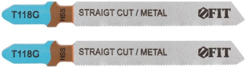 Полотно пометаллу HSS фрезерованные волнистые зубья 76/51/0.8мм (Т118G) (уп.2шт) FIT 40963 Полотно пометаллу HSS фрезерованные волнистые зубья 76/51/0.8мм (Т118G) (уп.2шт) FIT 40963