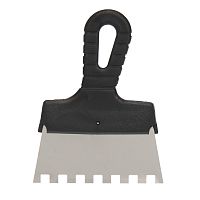 Шпатель фасадный REXANT 150 мм зуб 10х10 нержавеющая сталь, пластмассовая ручка | код 89-0231 | REXANT