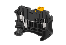 Клемма проходная винтовая 2,5 мм2 с размыкателем, на 3 подключения, черная TQK2.5-1x2-BLACK | код 1202140005 | Elmex