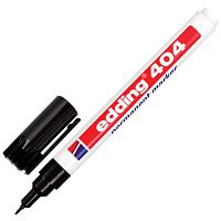 Маркер перманентный (нестираемый) EDDING 404, ЧЕРНЫЙ, тонкий наконечник, 0,75 мм, E-404/1 | код 151265 | EDDING