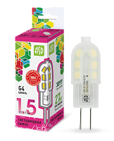 Лампа светодиодная LED-JC-standard 1.5Вт 12В G4 6500К 135Лм ASD | код 4690612026367 | ASD