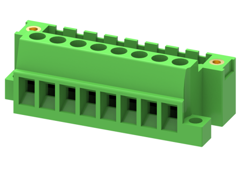 MC-PC5.08V15C-BF Разъём штекерный MC, шаг 5.08мм,15 конт. с фланц.,зел., шт | код MC-PC5.08V15C-BF | SUPU
