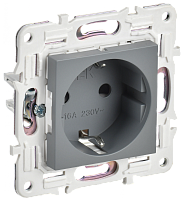 SKANDY Роз. с з/к/ш 16А б/к SK-R06Gr сер. IEK | код SK-R14-16-1-K03 | IEK