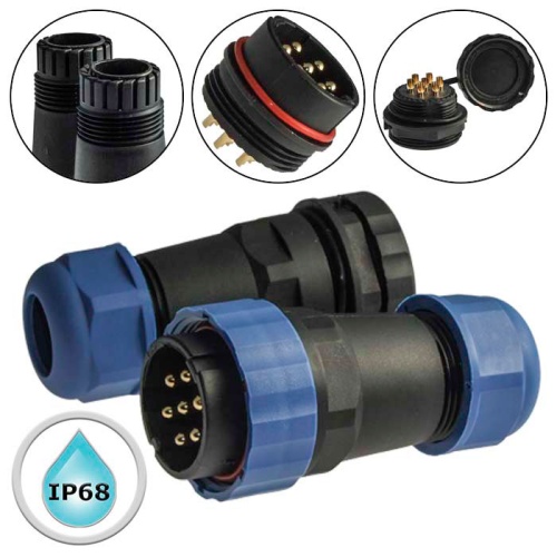 Разъём герметичный SZC28 7P-F-M, 7 контактов | код 106686 | SZC